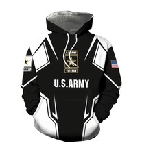 Men's Casual Sweatshirt, Men's Printed Hoodie, U.S.ARMY hoodie veteran day