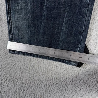 8732 Jeans Mens 38x34 (38x33) Blue Rebel Straight Leg Baggy