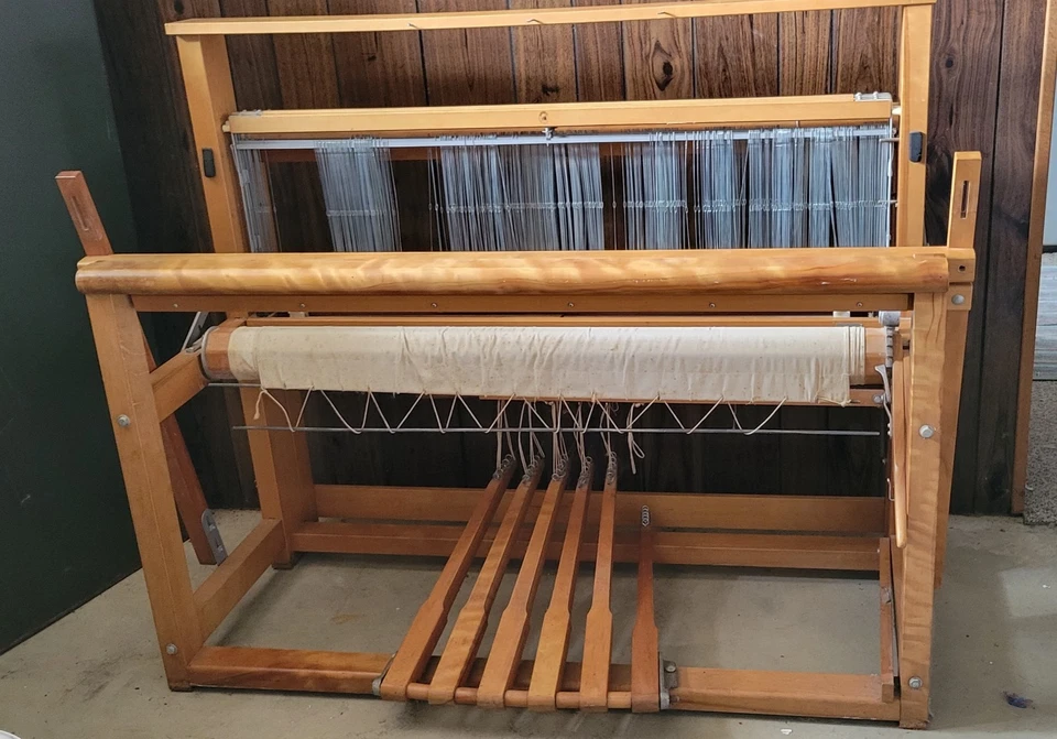  4 arneses telar de piso Leclerc NILUS 45 pulgadas de ancho marco de madera con herramientas adicionales Foto 4 de 4
