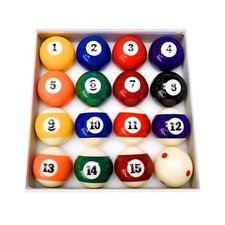 Billiard Balls Set 2-1/4 Regulation Size Pool Balls 16 Durable Resin Balances