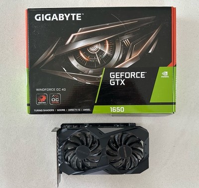 Gigabyte NVIDIA GeForce GTX 1650 WINDFORCE OC 4GB GDDR6 Grafikkarte HDMI DP GPU