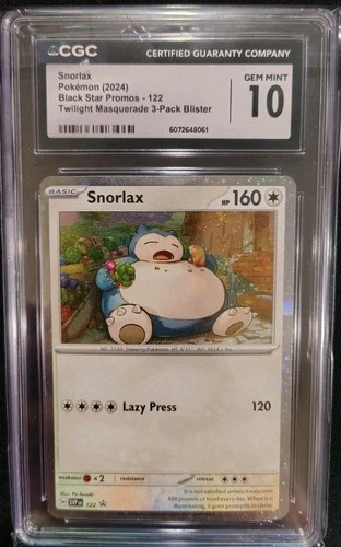 CGC 10 Snorlax Sv: Scarlet & Violet Promo 122 Holo Basic English