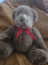 VINTAGE Sweet Build A Bear Workshop Classic Brown Plush Teddy w/ Red Bow