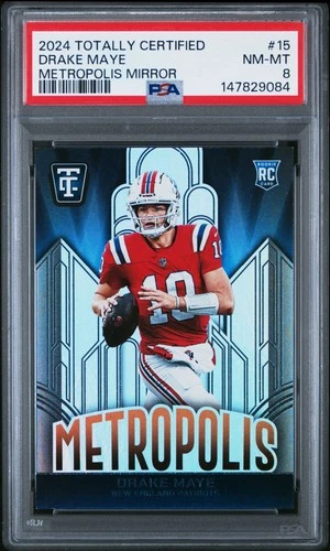 2024 PANINI TOTALLY CERT METROPOLIS MIRROR #15 DRAKE MAYE PSA 8