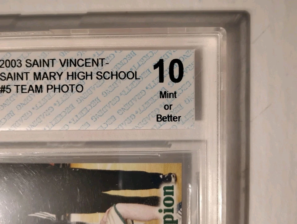 Tarjeta del equipo Lebron James Rookie 2003/10000 St Vincent St Mary BCCG 10 cubierta Foto 4 de 4