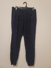 Gap Sz Medium Women Pajamas Lounge Pants Joggers Navy 100 Rayon