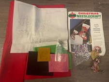 Vtg Bucilla Christmas SNOWMEN PARENT & CHILD Felt Christmas Stockings Kit 8309