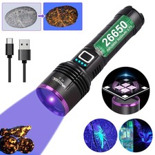 UV Light 30W 365nm LED Flashlight urine scorpion Detector Torch USB Rechargeable