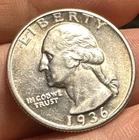 1936-S Washington Silver Quarter Very Nice With Minor Toning Bid With Confidence