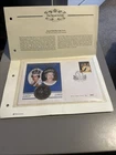 Silk £2 Coin FDC: Elizabeth 40th Anniversary Coronation: + display page: Jersey: