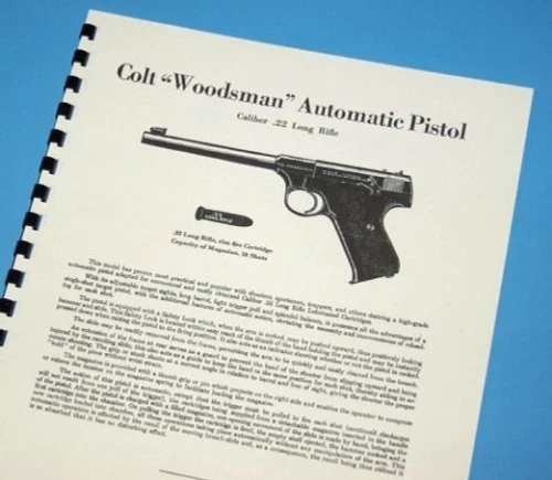 COLT Automatic WOODSMAN .22lr Pistol Owners Manual