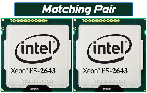 Matching Pair Intel Xeon E5-2643 4-Core 3.50GHz 8GT/s FCLGA2011 Processor SR0L7 - 第 1/3 張圖片