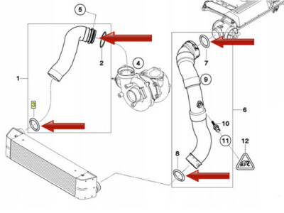 Tubo Admisión Manguera Turbo Para BMW 5er E60 E61 525d 530d Xdrive
