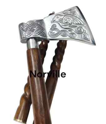 New Axe Head Handle Walking Stick Wooden Men Women Cane Antique vintage Cane