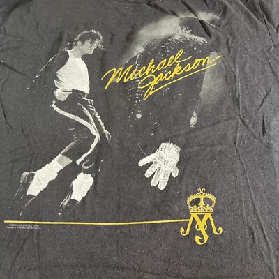 09年公式 KING OF POP ビリージーン マイケルジャクソン Tシャツ Michael Jackson T-Shirt Size M Billie Jean White Glove Dance King