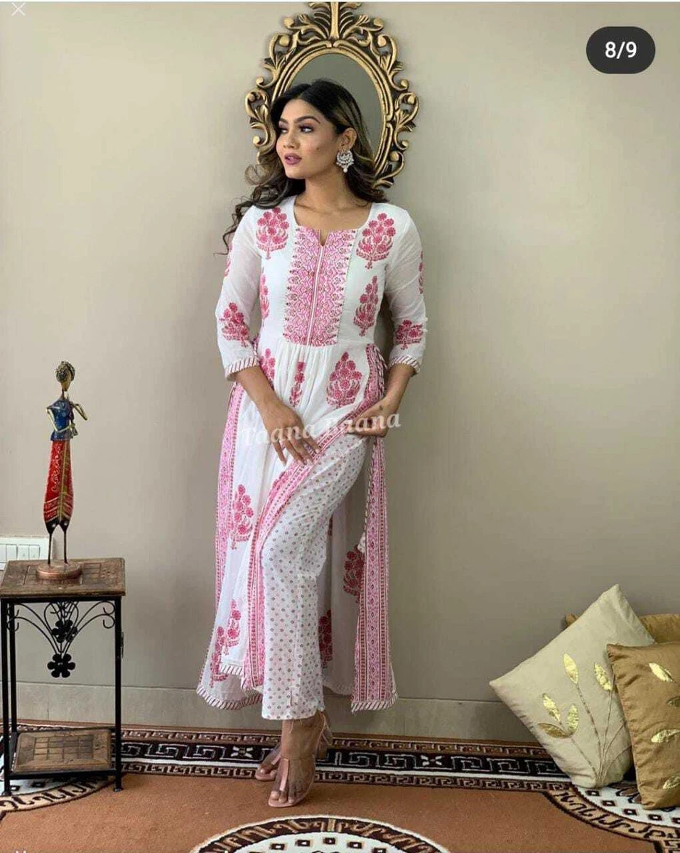 Long kurta with clearance salwar