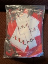 Janlynn 1988 Christmas Cross Stitch Holiday Towels 50-943 New in Package