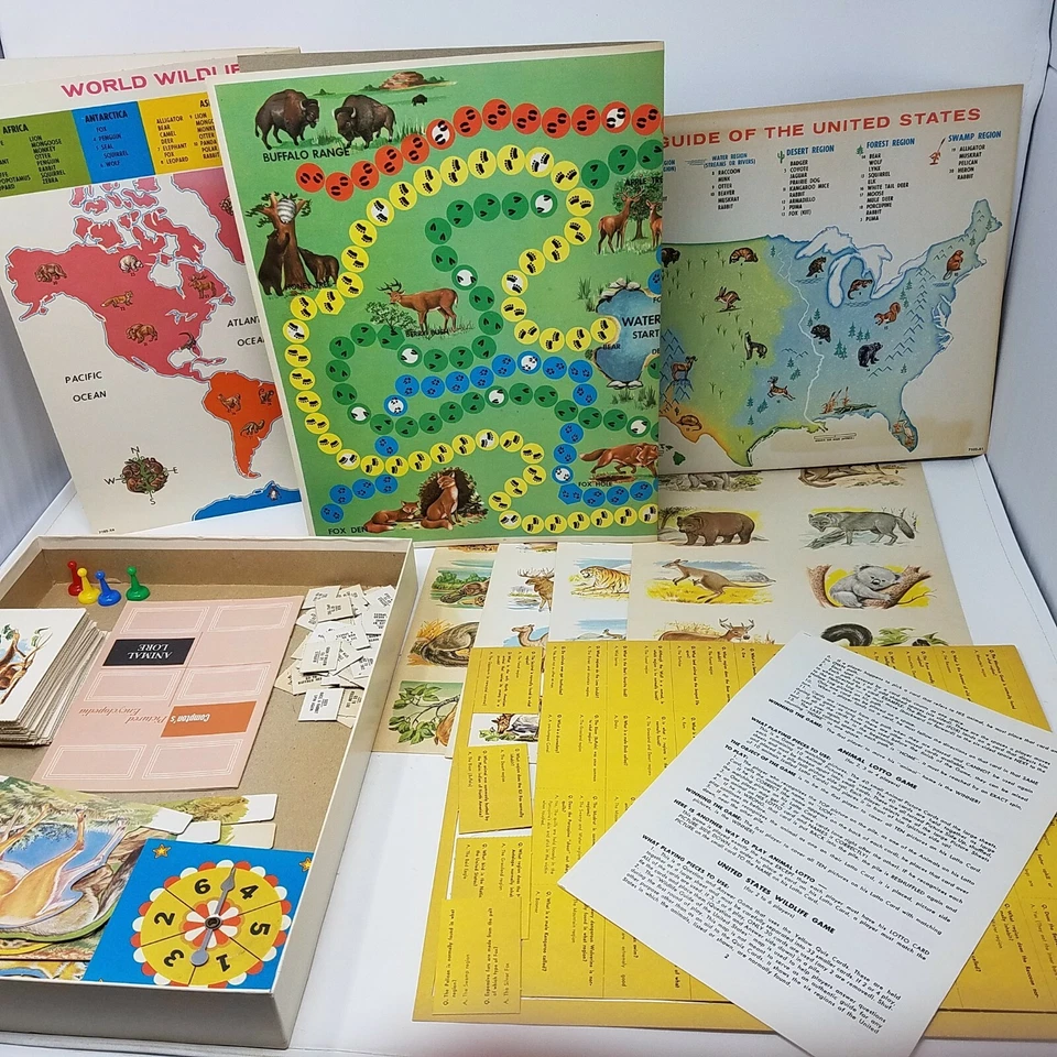 Comptons Pictured Encyclopedia Animal Lore Milton Bradley Activity Kit 7102 1963 - Image 2 of 4
