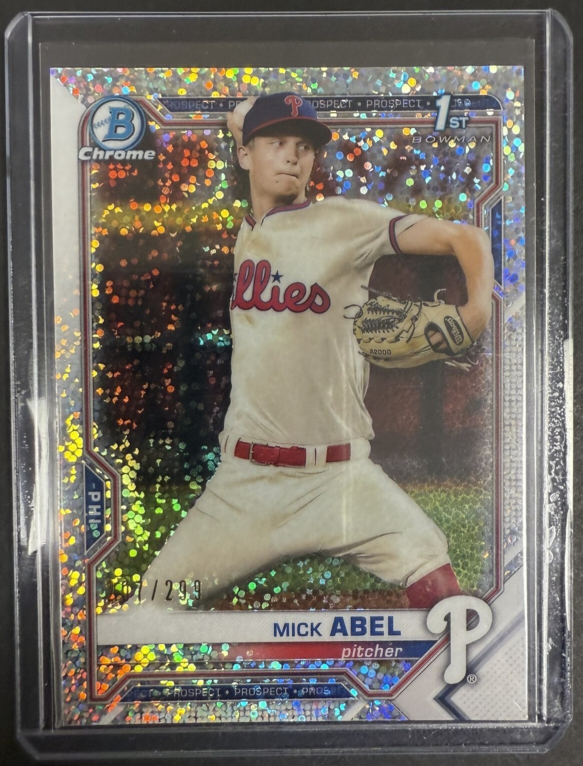 2021 Bowman 1st Chrome Mick Abel #BCP-42 Speckle Refractor 207/299 RC Twins