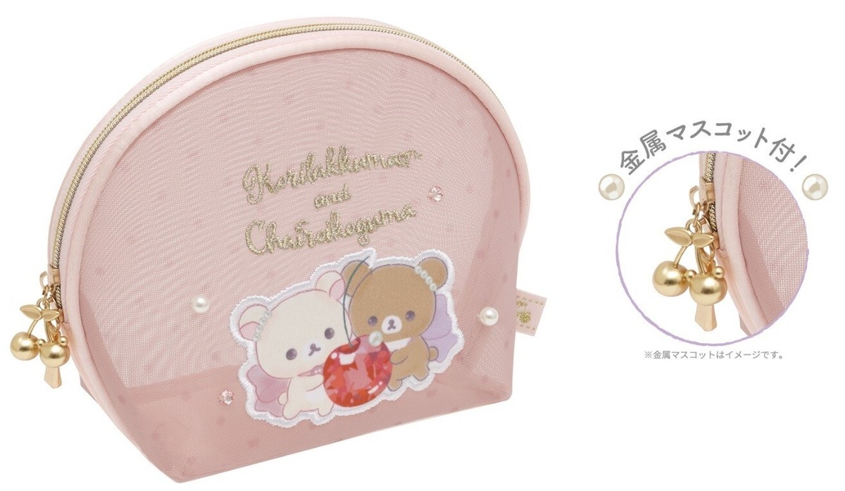 【hug your skin】x Korilakkuma★Mini Bag San-X Rilakkuma Korilakkuma Kori-Kogu Jewel Cherry Pouch