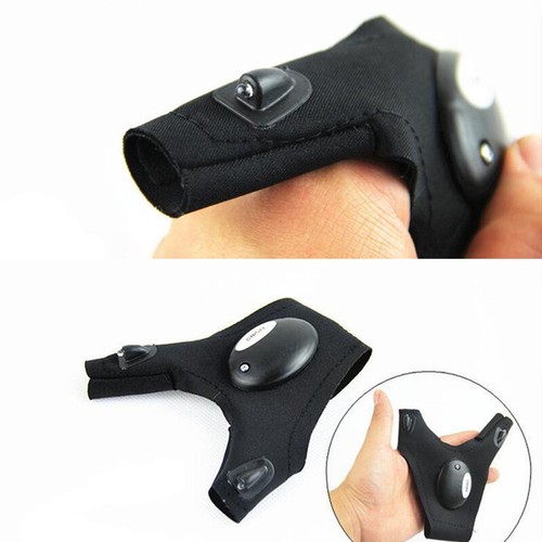 2x Rescue Night LED Light Fishing Finger Glove Outdoor Gear Beam Flashing Gloves - Picture 9 of 12