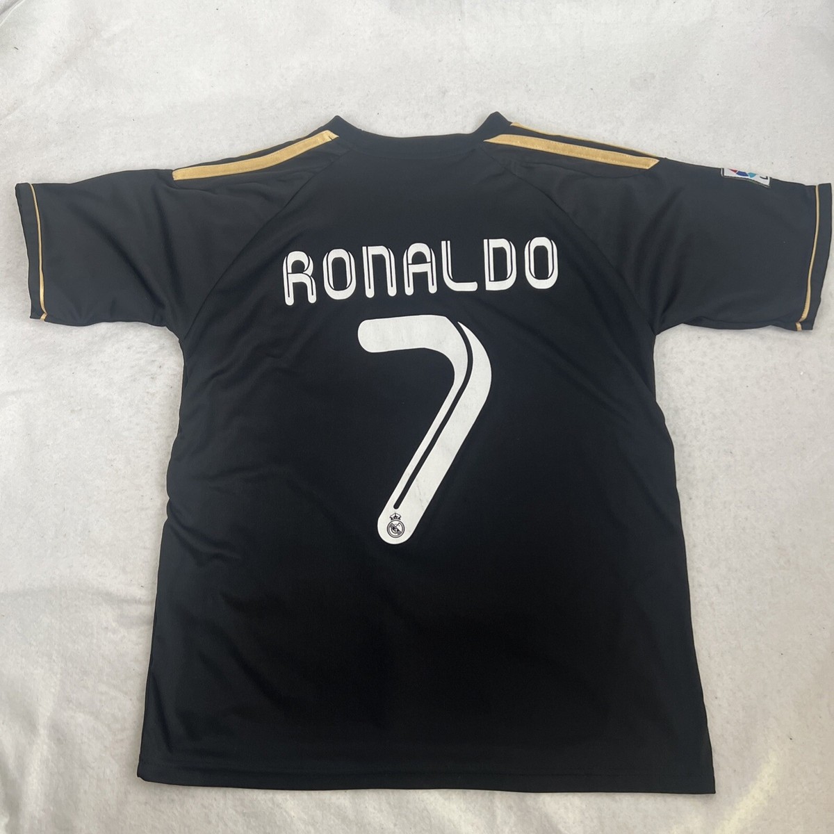 Real Madrid Ronaldo #7 Away Shirt Jersey Bwin Black XS Adidas 2012
