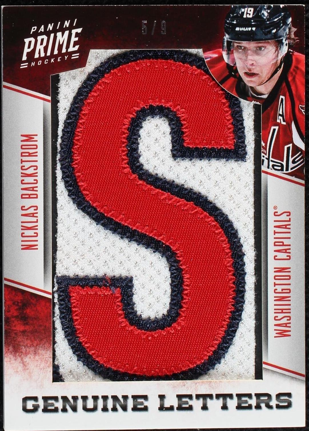 2013-14 Panini Prime - Genuine Letters Nicklas Backstrom #GL-NCB /9 ...