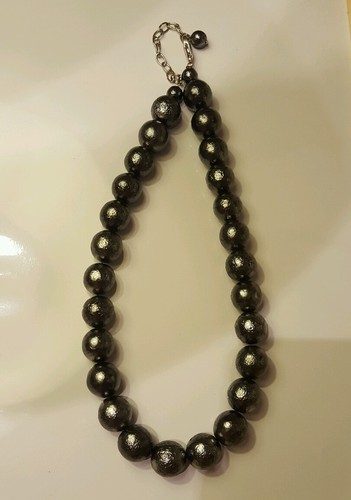 Collier Fantaisie Vintage Argenté – Pendentif Pierrot Sur La Lune – Occasion – Bijou Rétro