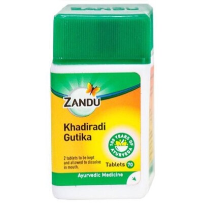 Zandu Khadiradi Gutika 70 Tabletten | 2 PACKUNGEN | 100% Kräuter | KOSTENLOSE...