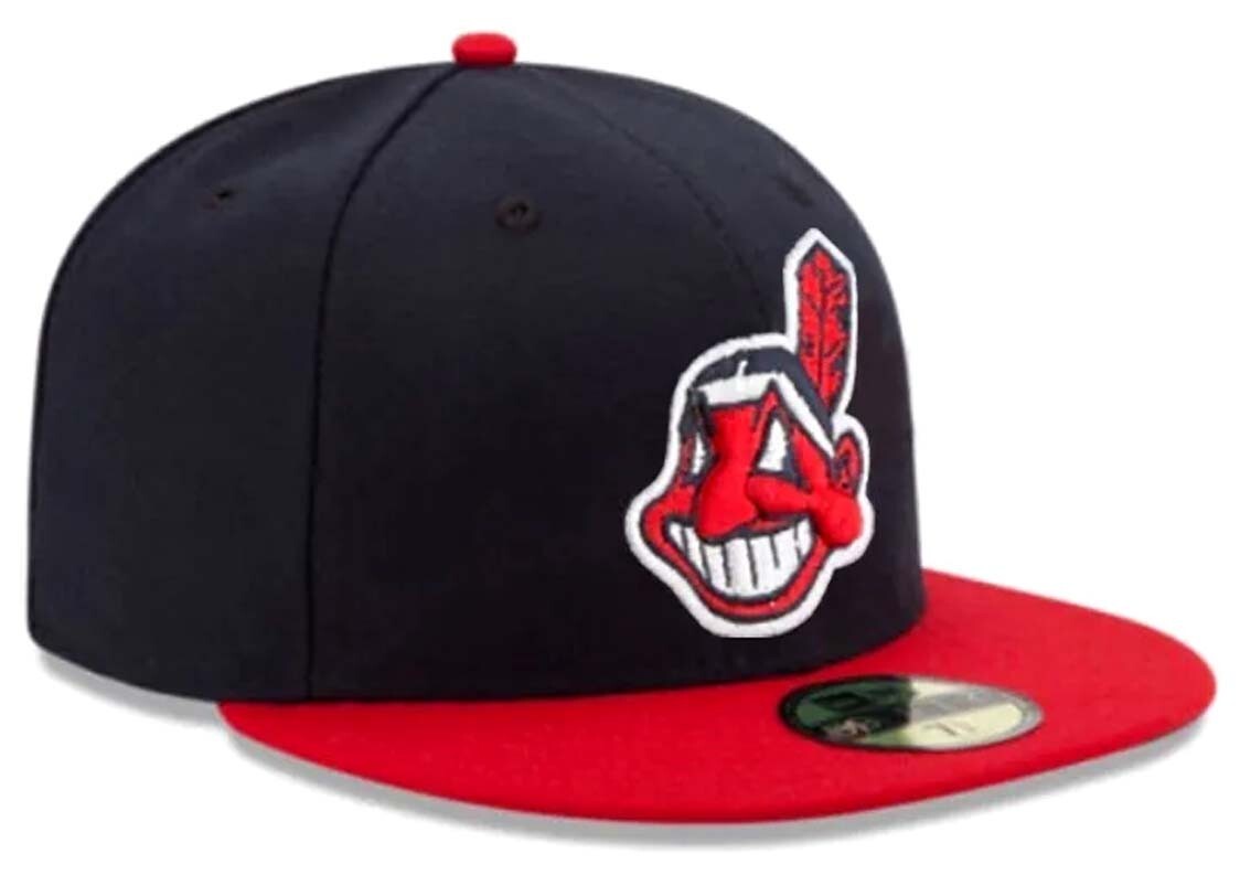 New Era MLB Cleveland Indians Wahoo Navy Red 59Fifty SidePatch