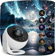Star Galaxy Projector Night Light w/ Timer & Remote – Kids Room Decor LED Lamp