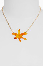 Lele Sadoughi Water Lily Necklace  In Blonde Tortoise   65  401