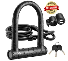 Candado resistente para bicicleta en forma de U con arco de 4 pies de largo NEW