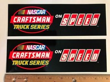 Pair NASCAR Craftsman Truck Series racing on SPEED tv Decal Sticker Lot NOS rare