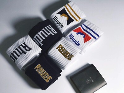 33Style High Quality Men Women RHUDE Leisure Middle Tube 100% Cotton Socks Gift