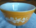 Vintage 1970s PYREX CORNING USA Butterfly Gold 401 750ml Nesting Mixing Bowl 10