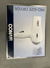 Conair 1875 Watt Mid-Size Dryer Powerful Drying And Styling White NEW
