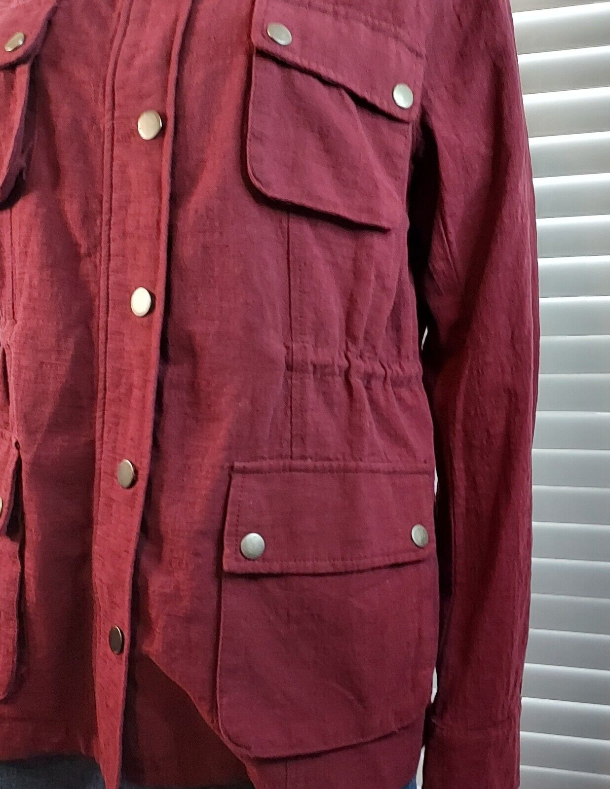 Blu Pepper Utility Jacket Button Zip Drawstring P… - image 6