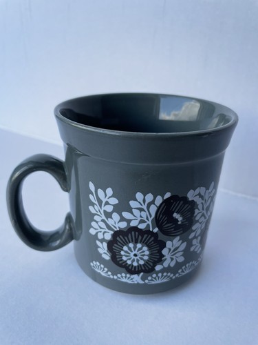 Vintage RARE MARY QUANT GREY FLORAL MUG | Staffordshire Made in England VGC - Picture 3 of 11