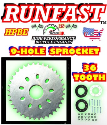 36 Tooth Rear Sprocket Bicycle Engine Kit Replacement Part Motorized Bike 