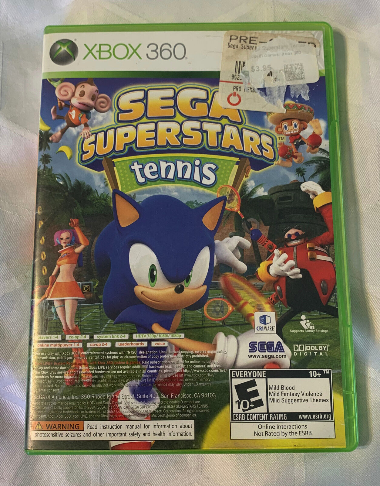  Sega Superstars Tennis - Xbox 360 : Video Games