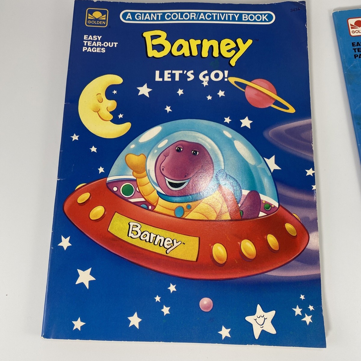 Barney 1990s Books Vintage Paint With Water Color Activity Lot