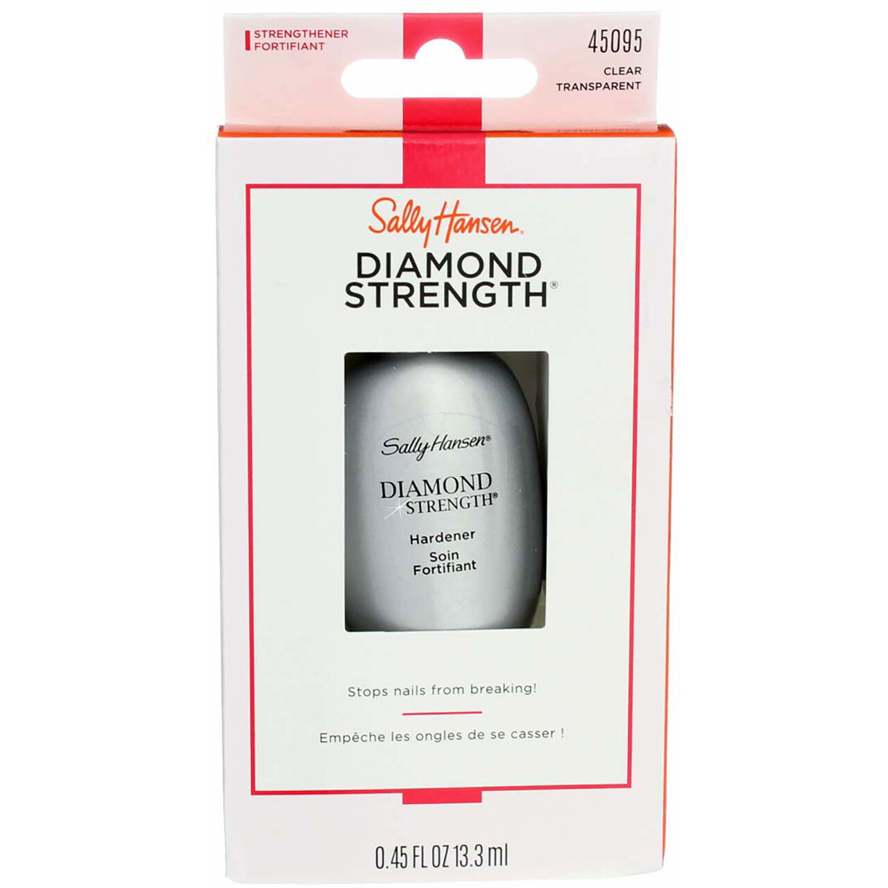 4 Pack Sally Hansen Diamond Strength Nail Hardener, Clear Transparent 45095, ...