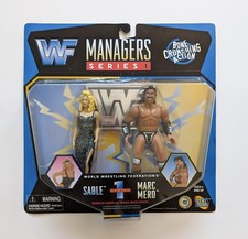 WWE Jakks Bone Crunching Action Managers Series 1 Sable & Marc Mero MOC WWF BCA