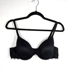 Soma Bra Size 38B Black Embraceable Enchanting Lace Demi Underwire Molded Cup