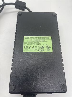 POWER-WIN AC POWER ADAPTER & CORD PW-080A-1Y09E 115/230V 2A