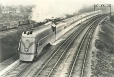 CB&QRR, ''Aeolus'' Streamlined Steam Locomotive, ca 1930s 5 x 7 Photo
