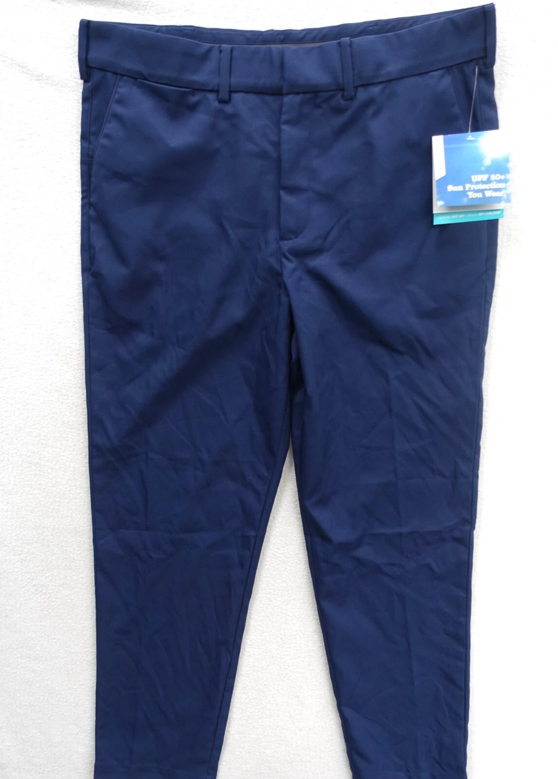 COOLIBAR~NWT!!~NAVY BLUE UPF 50+ FLAIG PERFORMANCE GOLF PANTS MENS actual 36x30