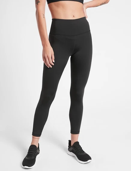 Athleta XSP XS PETITE Elation Train 7/8 Tight Leggings Black High