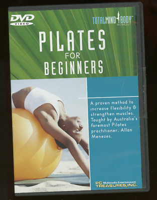 Pilates for Beginners DVD 2004 Allan Menezes complete guide Total Mind Body NEW
